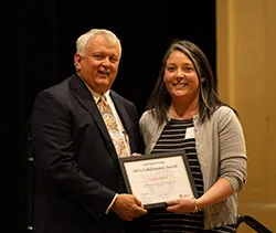 Kayla Campbell Accepting Award